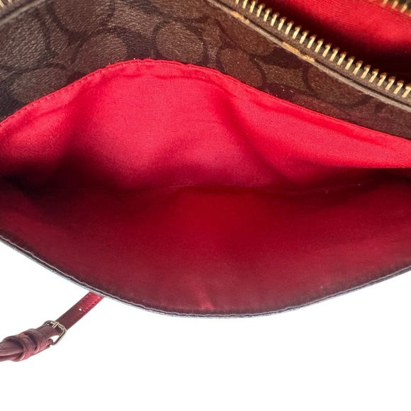 Coach Signature POP Crossbody East West Leather Handbag - Picture 9 of 14